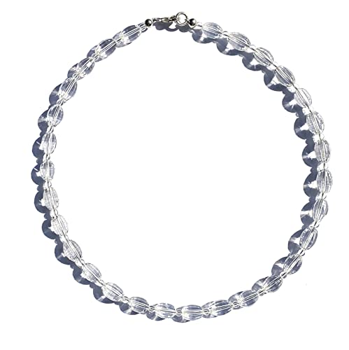 schoener-mineralienschmuck / Edelsteinschmuck Bergkristall Schmuck (Halskette) Bergkristall Kette facettierte Oliven und Kügelchen im Wechsel Verschluss 925er Sterling-Silber Modellnummer 5187 von schoener-mineralienschmuck / Edelsteinschmuck