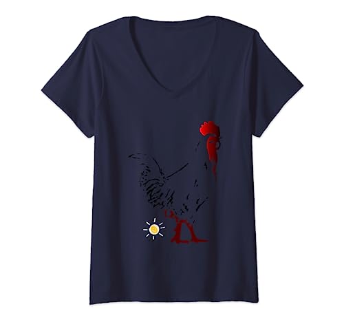 Damen schönes Huhn - easy going fashion T-Shirt mit V-Ausschnitt Damen schönes Huhn - easy going fashion T-Shirt mit V-Ausschnitt von schönes Huhn