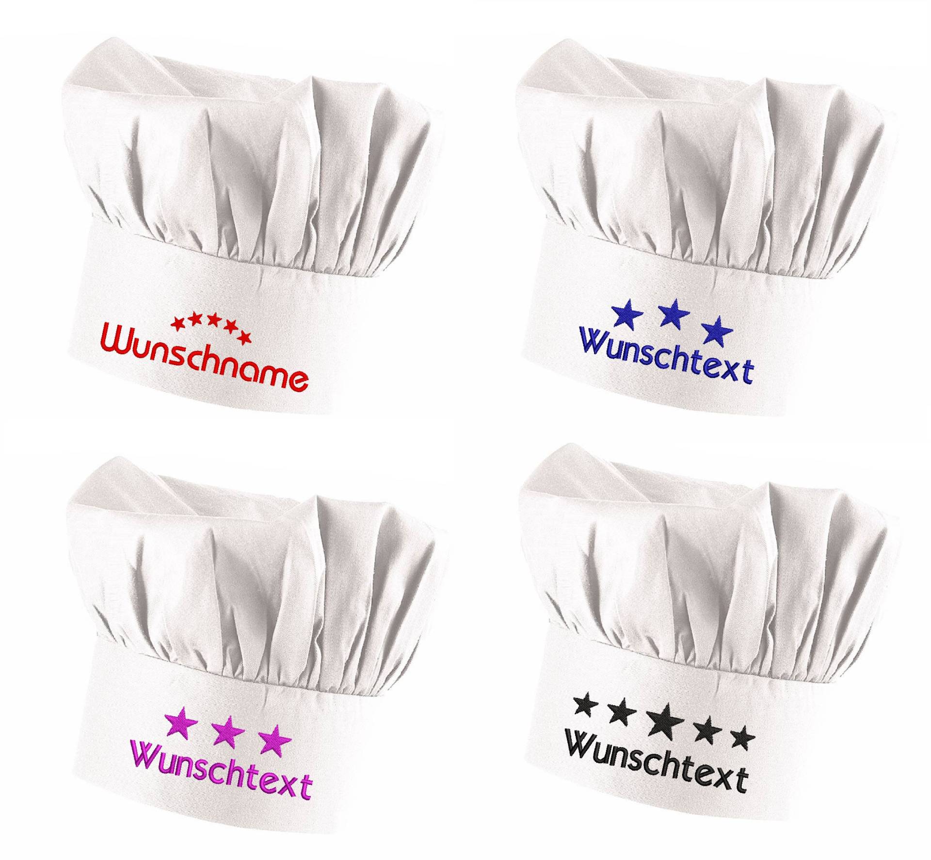 Kinderkochmütze Mit Name Bestickt + Sterne von schuerzenmarkt
