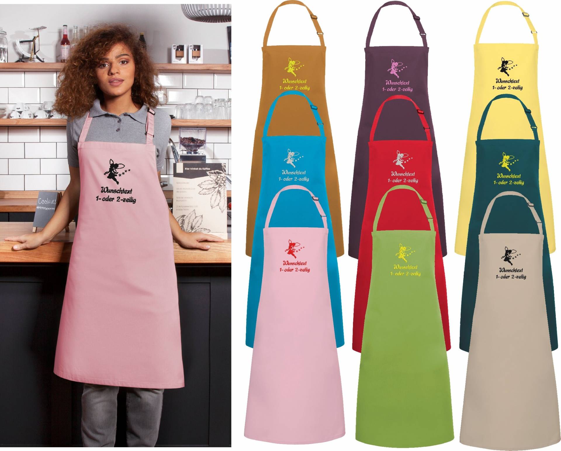 Schürze Mit Name Bestickt Küchenfee/Backfee Bls4+5 von schuerzenmarkt