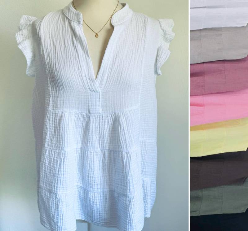 Musselin Tunika-Top - Verschiedene Farben Schuhzwang von schuhzwang