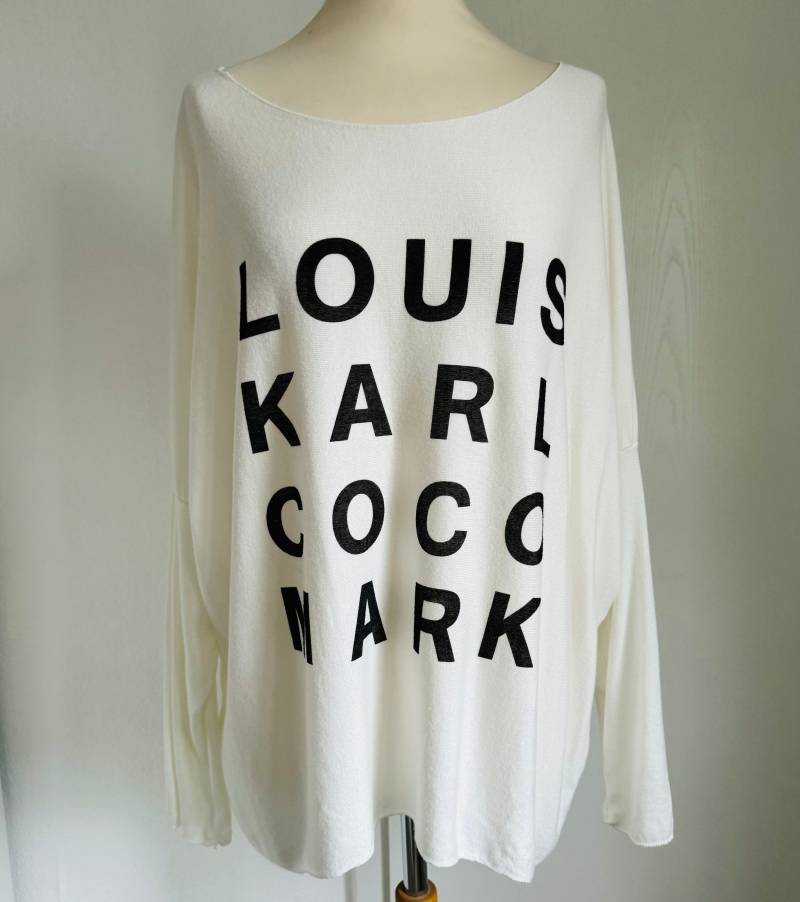 Oversized Pullover Louis Karl Coco Mark - Creme/Schwarz Schuhzwang von schuhzwang