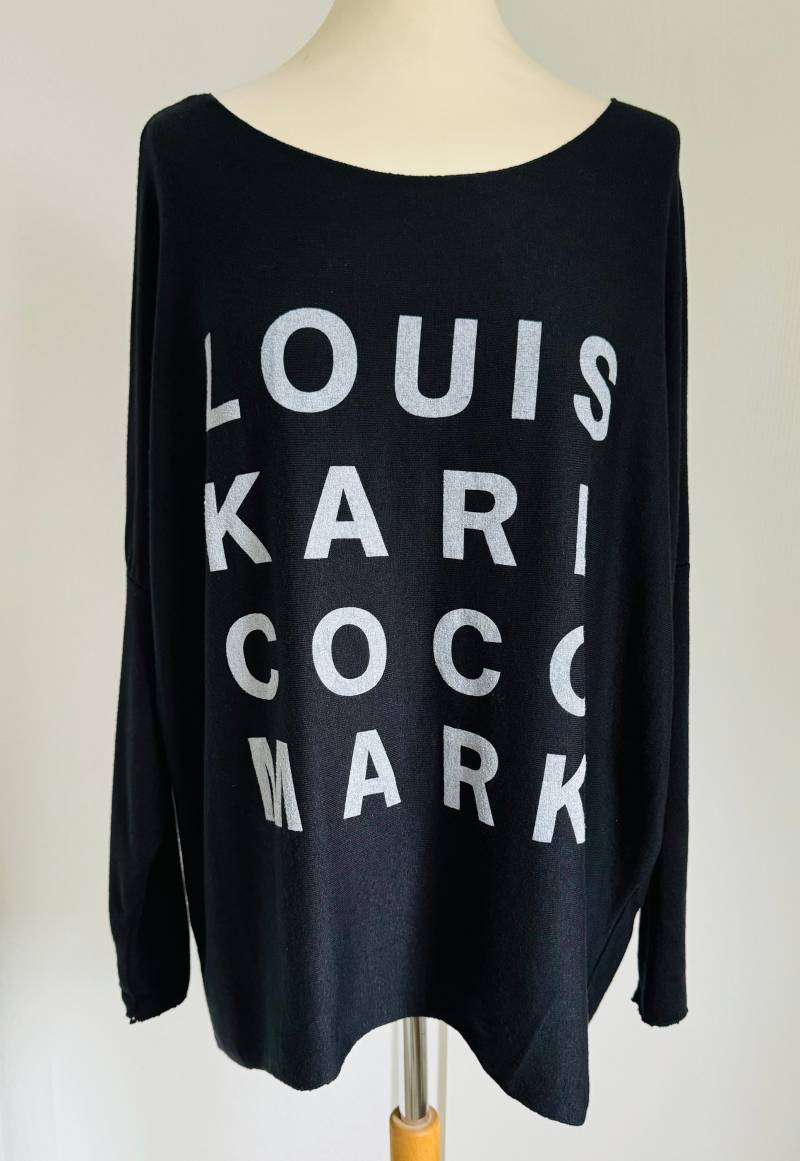 Oversized Pullover Louis Karl Coco Mark - Schwarz/Weiß Schuhzwang von schuhzwang