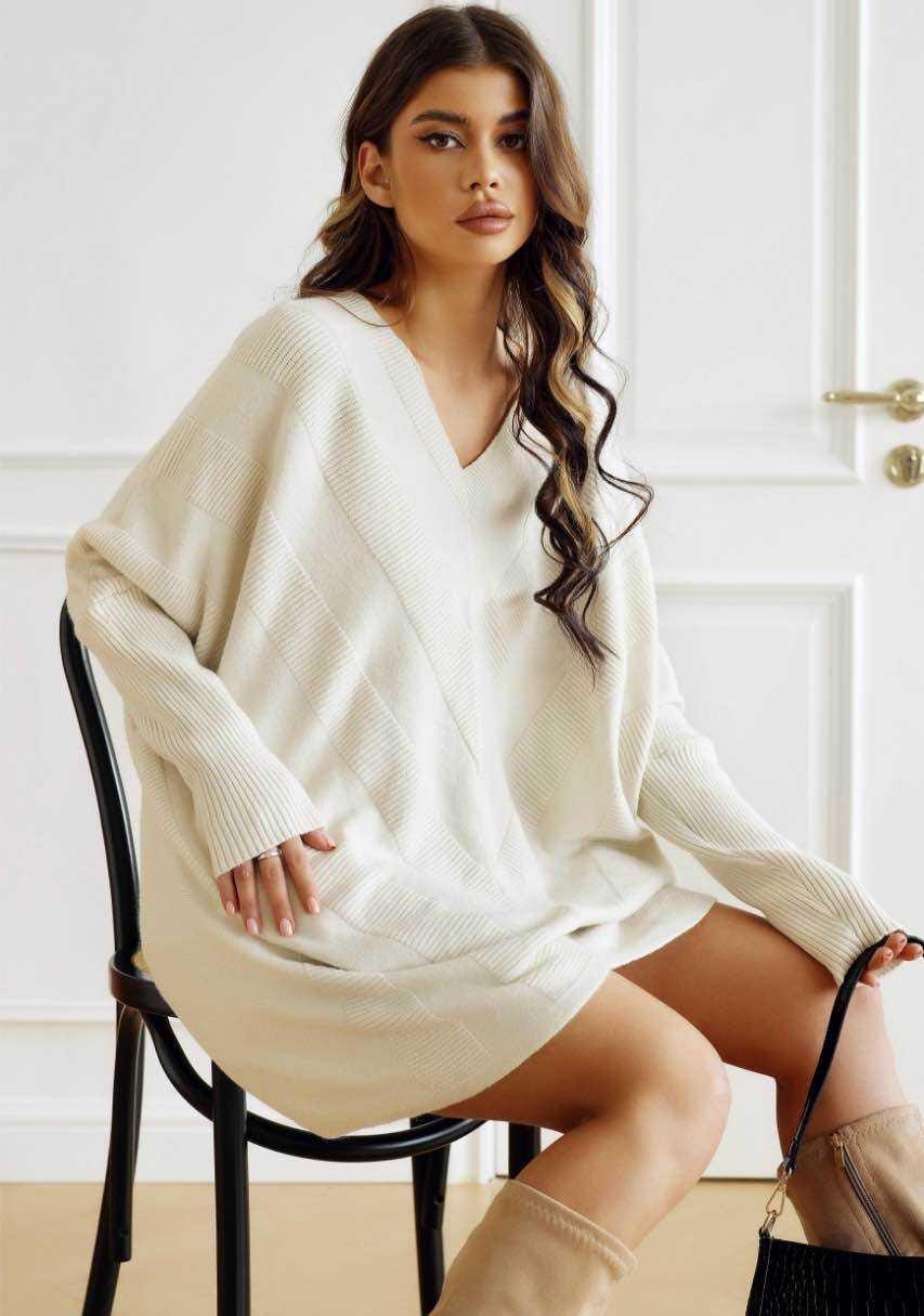 Oversized Pullover Vivi Soft Mit V-Ausschnitt - Verschiedene Farben Schuhzwang von schuhzwang