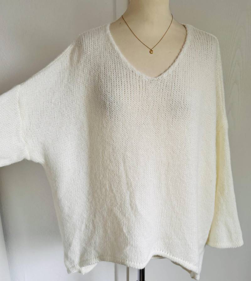 Oversized Strickpullover Cia Pulli - Creme Schuhzwang von schuhzwang