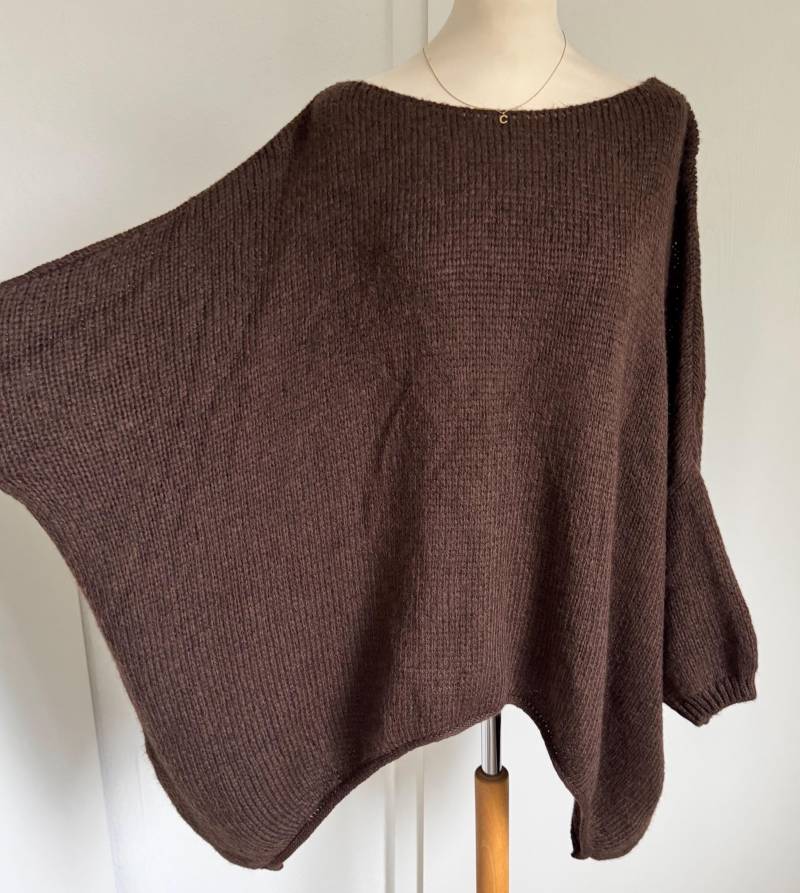 Oversized Strickpullover Cindra Pulli - Chocolate Schuhzwang von schuhzwang