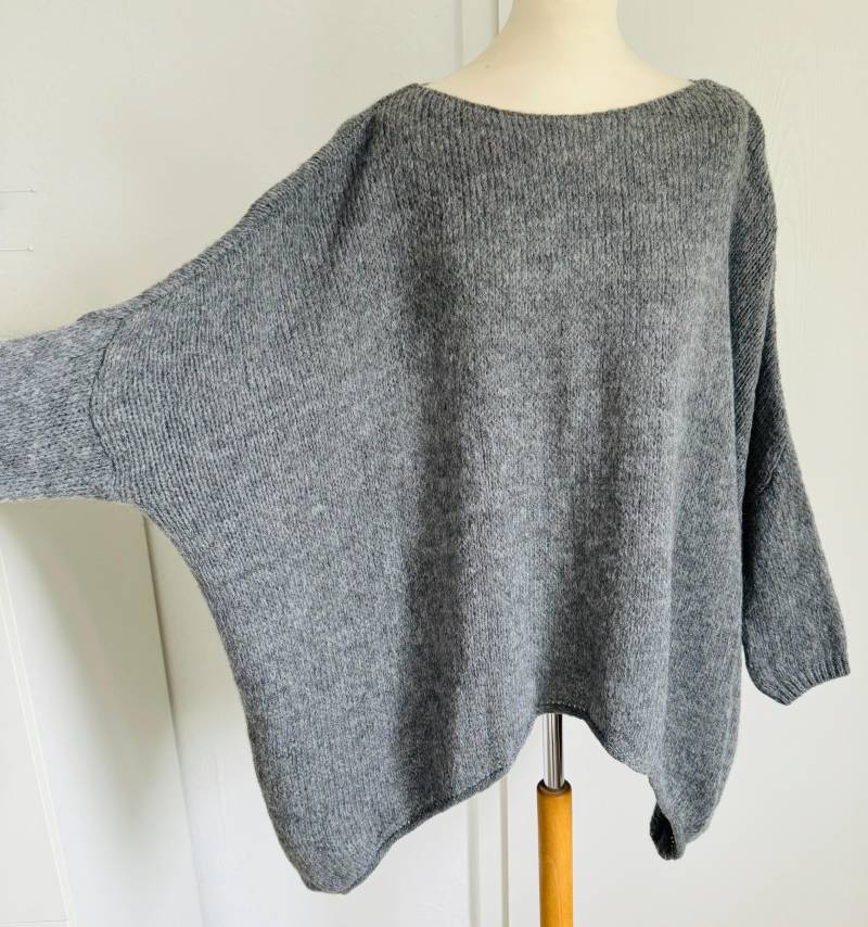 Oversized Strickpullover Cindra Pulli - Mittelgrau Schuhzwang von schuhzwang