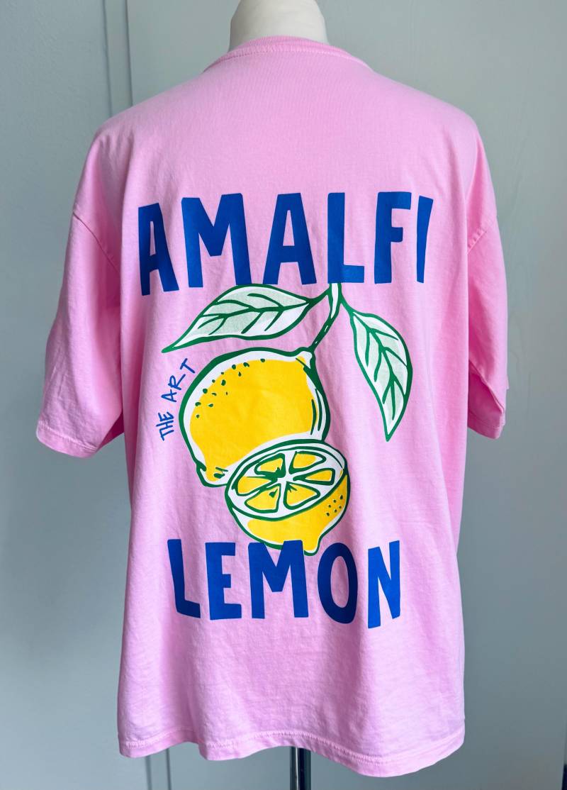 Shirt Amalfi Lemon Rückenprint - Rosé Schuhzwang von schuhzwang