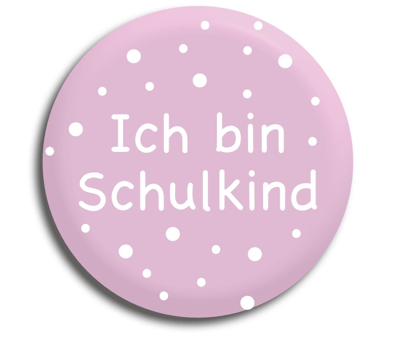 Button "Ich Bin Schulkind" Rosa 32mm Zur Einschulung von schulkindshop