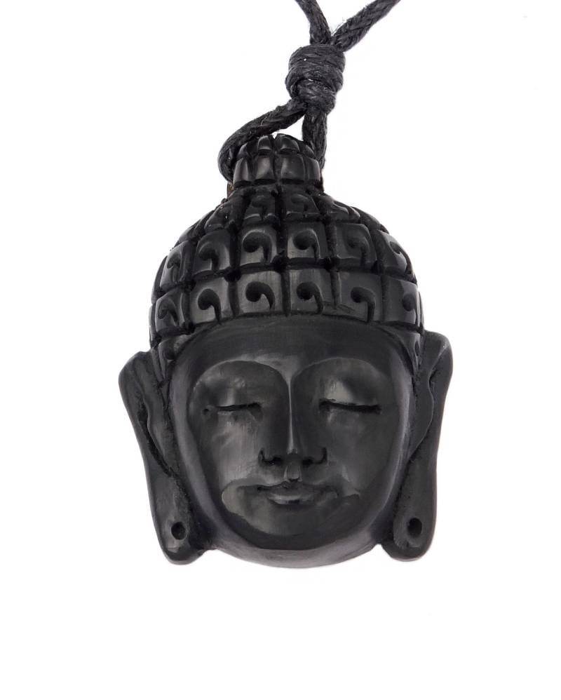 Buddha Kopf Anhänger Aus Horn Geschnitzt von schwingungsreich