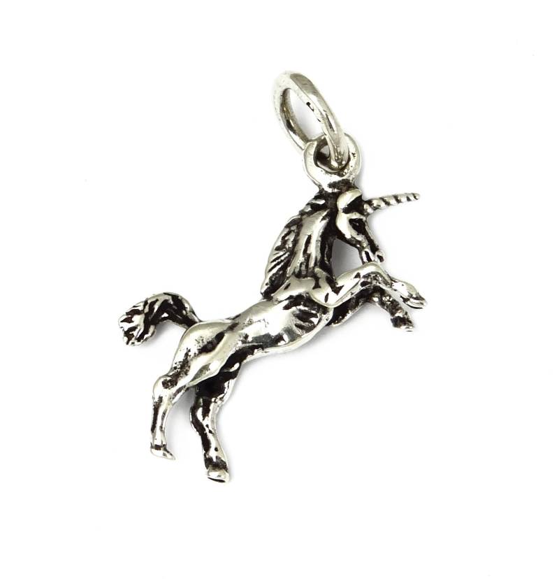 Einhorn Anhänger Amulett 925 Sterling Silber von schwingungsreich