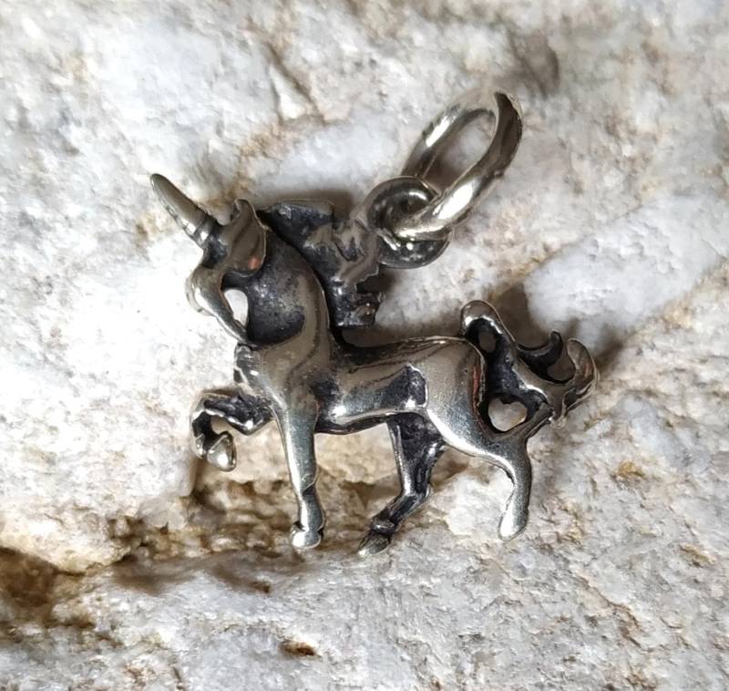 Einhorn Silber Anhänger Amulett 925Er von schwingungsreich