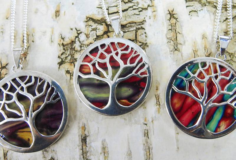 Heidekraut-Schmuck Lebensbaum Anhänger Unikat Aus Handarbeit & Versilberte Halskette - Hochwertige Farbenfrohe Unikate Heidekraut-Schmuck Lebensbaum Anhänger Unikat Aus Handarbeit & Versilberte Halskette - Hochwertige Farbenfrohe Unikate von schwingungsreich