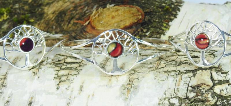 Heidekraut-Schmuck Lebensbaum Versilberter Armreif/Armspange Unikat Aus Handarbeit - Hochwertige Farbenfrohe Unikate Heidekraut-Schmuck Lebensbaum Versilberter Armreif/Armspange Unikat Aus Handarbeit - Hochwertige Farbenfrohe Unikate von schwingungsreich