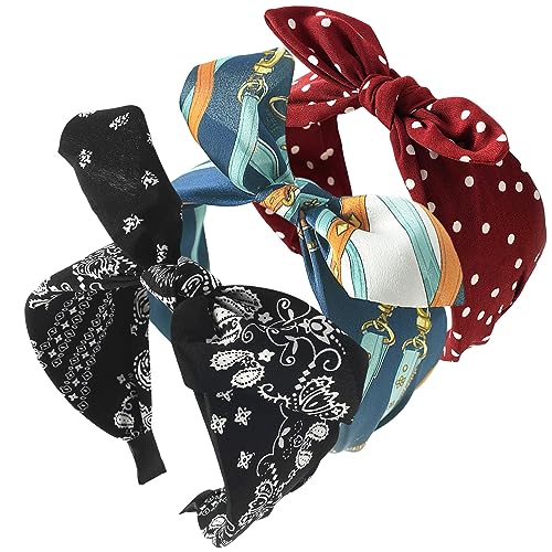 scicent 3 Stück Haarreifen Knoten Samt Stirnband für Damen Mädchen 3 Farben - 15527 von scicent