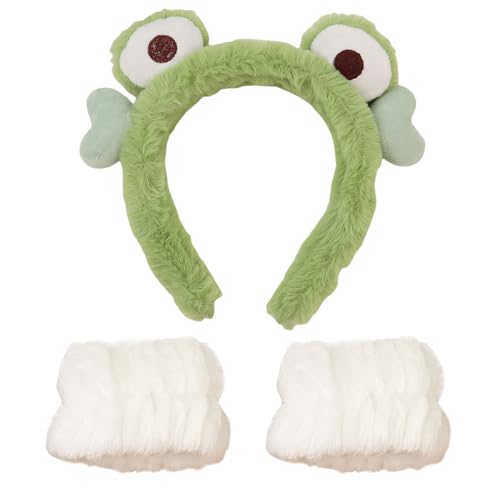 scicent Haarbänder 3 Stück Spa-Stirnband Gesichts-Make-up-Kopfband Weiches Korallenvlies Haarband Weich Tierohren Haarreifen Niedliches Elastisches Hautpflege Haarreif für Frauen und Mädchen - 23717 von scicent