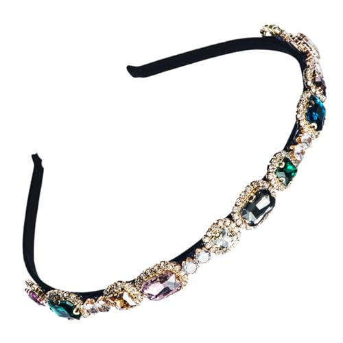 scicent Haarbänder Modische Haarband für Frauen und Mädchen Kristall Haarreif Glitzerndes Vintage Strass Haarschmuck Hochzeit Dünn Haarreifen Antirutsch Gummibänder - 27307 von scicent