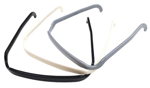 scicent Haarband Mädchen 3 Stück Sunglasses Headband Mode Haarreif Sonnenbrille Eckig Lockiges Dickes Haar Groß Haarreif für Männer Damen (Grau+Schwarz+Weiß) - 23313 von scicent