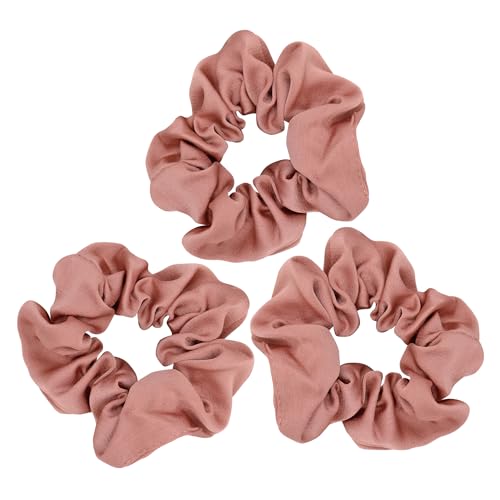 scicent Haargummi 3 Stück Satin Scrunchie Einfarbiges Haargummis Elastisch Haarschmuck Mode Scrunchies Seide für Damen Silk Haargummis Mädchen - 304 von scicent