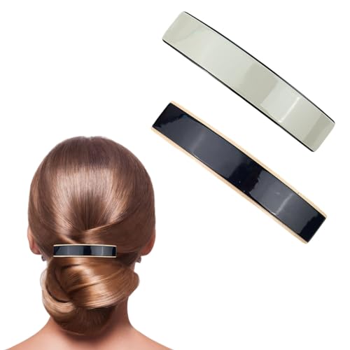 scicent Haarklammer Groß 2 Stück Acetate Haarspangen für Mädchen Retro Haarklammern Metalldruck Haarspange Snap Haarnadeln für Frauen und Damen Mode Haarschmuck - 28518 von scicent