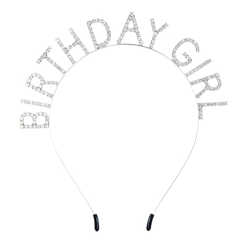scicent Haarreif Mädchen Kristall Haarband Bling Crystal Stirnband Pailletten-Alphabet-Haarreifen für Frauen Geburtstag Haarschmuck - 33710 von scicent