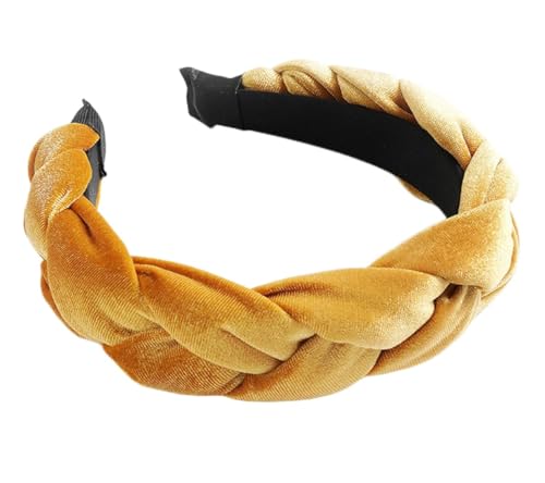 scicent Haarreif Samt Haarreifen Flechtoptik Haarband Tracht Vintage Headband Geflochten Stirnband Breit Haarband Mode Haarschmuck Kopfband für Damen und Mädchen 9506 von scicent