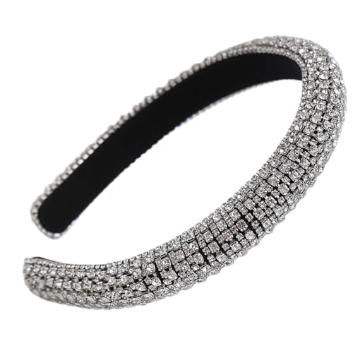 scicent Haarreif Strass Haarband Damen Modisch Glitzernd Diamant Haarreifen Kristall Stirnband für Mädchen Glitzer-Haarreifzubehör für Geburtstagsparty - 26811 von scicent