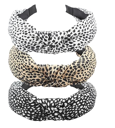 scicent Haarreif Vintage 3 Stück Damen Haarband Yoga Headband Breit Haarband Retro Stirnband Haarreifen Stoff für Frauen Mädchen - 11510 von scicent