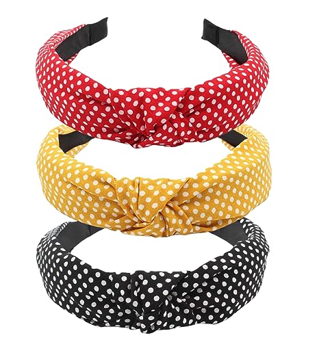 scicent Haarreifen Breit Vintage Haarreif mit Knoten Haarschmuck für Damen und Mädchen 3 Farben Mode-Stirnbänder für Frauen - 11012 von scicent