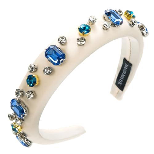 scicent Haarreifen Damen Elastisches Kristall Haarreif Glitzer Strass Haarbänder Breit Haarband Retro Stirnbänder für Frauen Mädchen Geburtstagsgeschenk Hochzeit Braut Haarschmuck - 27615 von scicent