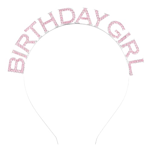 scicent Haarreifen Damen Glitzer Geburtstag Haarreif Strass Stirnband Glitzernd Haar Accessoires für Frauen Mädchen Geburtstags Tiara und Schärpe zum Geburtstag - 33707 von scicent