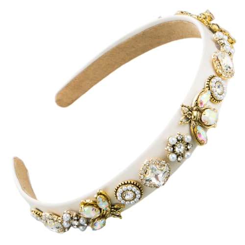 scicent Haarreifen Damen Glitzer Strass Haarbänder Modische Funkelnde Perlen Haarschmuck Hochzeit Glitzer Haarband Hochzeit Dünnee Stirnband Antirutsch Haar Accessoires für Frauen Mädchen - 27312 von scicent