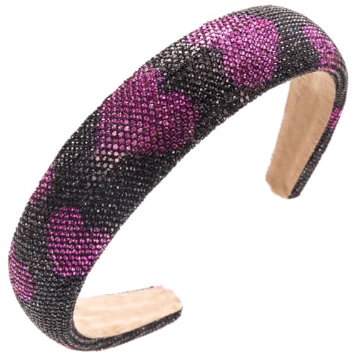 scicent Haarreifen Damen Strass Glitzer Stirnband Funkelnde Haar Dekoration Mode Rutschfeste Haarreif Dickes Gepolsterte Haarband Breit Haarschmuck Mädchen Haarbänder - 26117 von scicent