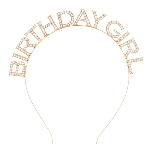 scicent Haarreifen Elegant Geburtstags Stirnband Glitzer Haarreif für Frauen Damen Kristall Haarband Modische Geburtstag Haarschmuck Geschenke Dekorationen - 33703 von scicent