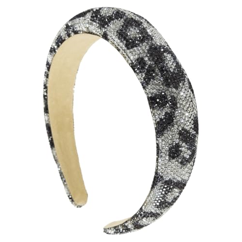 scicent Haarreifen Kristall-Strass-Stirnbänder Breite Haarbänder Vintage Haarreif Party Hochzeit Kopfschmuck Glitzer Dick Gepolstert Haar-Accessoires für Frauen und Mädchen - 29513 von scicent