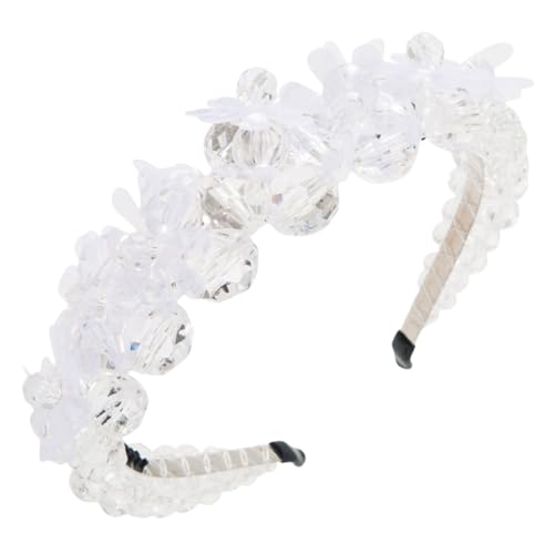 scicent Haarreifen Retro Strass Haarband Kristall Haarbänder Gepolstert Dickes Stirnband Breits Haarbänder Funkelnde Perlen Haarreif Party Geburtstag Haarschmuck für Frauen und Mädchen - 27820 von scicent