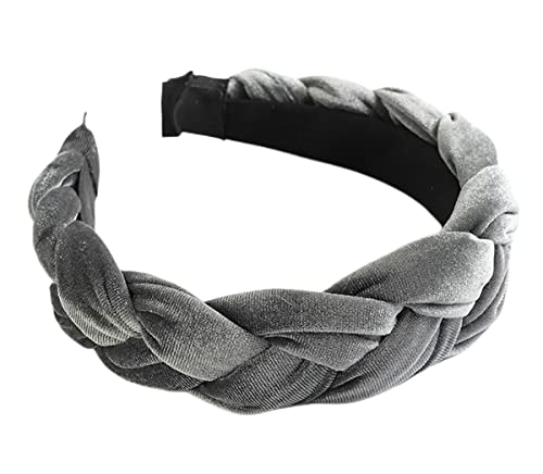 scicent Haarschmuck Geflochten Headband Breites Samt Stirnband Mode Vintage Haarreifen Mode Haarbänder Kopfband für Damen und Mädchen - 9504 von scicent