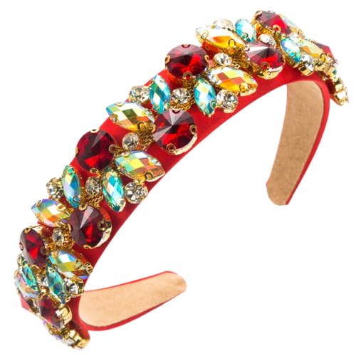 scicent Haarschmuck Hochzeit Damen Strass Glitzer Stirnband Funkelnde Mode Haarband Weich Stoff Haarreif Funkelnde Haarreifen Vintage Kristall Haarbänder Mädchen - 27618 von scicent