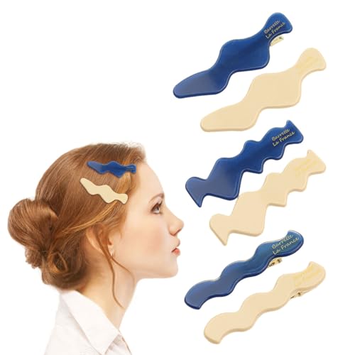 scicent Haarspangen Mädchen 6 Stück Keine Biegung Haarspange Damen Make Up Haarklammer Acrylharz Flache Haarklammern Keine Falten Haarclips Make Up Haarnadeln 28620 von scicent
