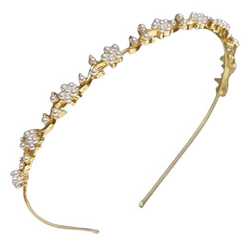scicent Stirnband Damen Braut Headband Strass Hochzeit Haarband Dünn Kristall Perle Haarreif Mode Elegante Haar Zubehör für Frauen und Mädchen 23622 von scicent