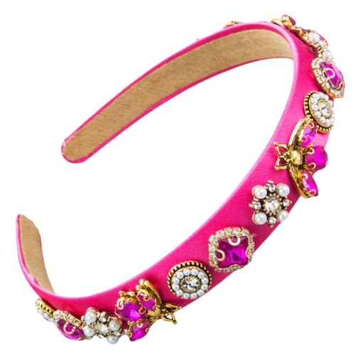 scicent Stirnband Perlen Verziert Haarband Dünnee Modische Haarreifen Damen Mädchen Haarreif Dirndl Glitzer Perle Haarschmuck Hochzeit Mode Gummibänder für Braut Brautjungfer - 27316 von scicent