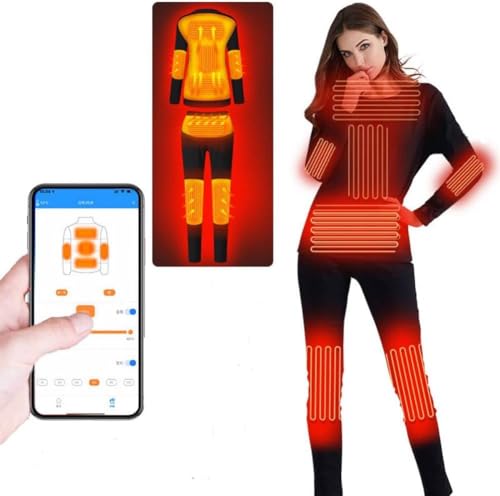 scosao Elektrisch Beheizt Thermo-unterwäsche Set für Damen Herren mit Bluetooth-Steuerung Elektrische Beheizbare Thermounterwäsche, Winter Base Layer Set Hemd Und Hose,Women,M scosao Elektrisch Beheizt Thermo-unterwäsche Set für Damen Herren mit Bluetooth-Steuerung Elektrische Beheizbare Thermounterwäsche, Winter Base Layer Set Hemd Und Hose,Women,M von scosao
