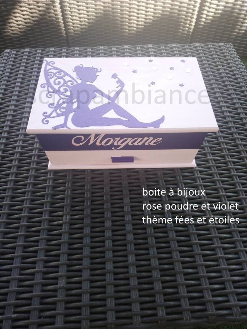 Schmuckschatulle, Schmuckveranstalter, Personalisierte Schmuckschatulle Theme Feen Und Sterne Schmuckschatulle, Schmuckveranstalter, Personalisierte Schmuckschatulle Theme Feen Und Sterne von scrapambiance