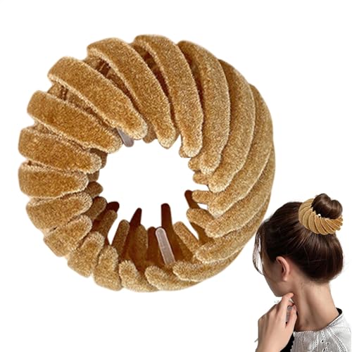 scyca Erweiterbare Nestplatte mit Haarnadel, Vogelnest-Pferdeschwanzhalter | Pferdeschwanzhalter-Brötchenmacher | Styling-Haarspangen, erweiterbare Nestplatte, Haarnadel-Haarschmuck für Frauen von scyca