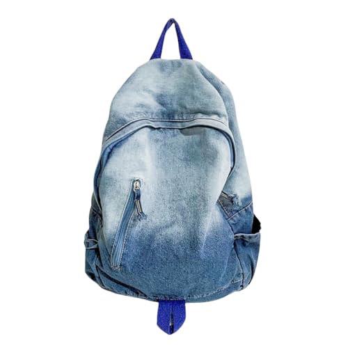 sczewoa Großer Denim-Rucksack für Damen und Herren, Jeans-Rucksack für Damen, große Kapazität, A, Einheitsgröße, Casual von sczewoa