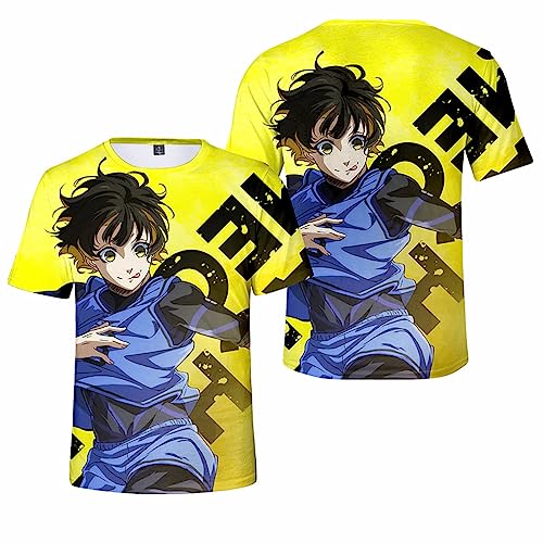 Anime Blue Lock Cosplay Bachira Meguru Cartoon T-Shirt, Unisex Casual T-Shirts Verwendet Für Manga Fans Geschenke von sdfsdfsd