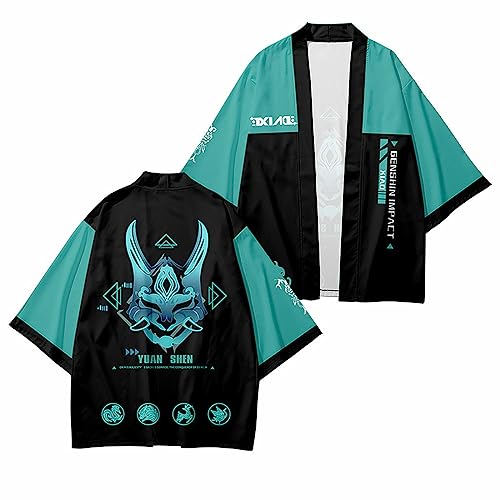 sdfsdfsd Spiel Genshin Impact Cosplay XIAO Haori Kimono,3D Digitaldruck Umhang Für Genshin Impact XIAO Fans von sdfsdfsd