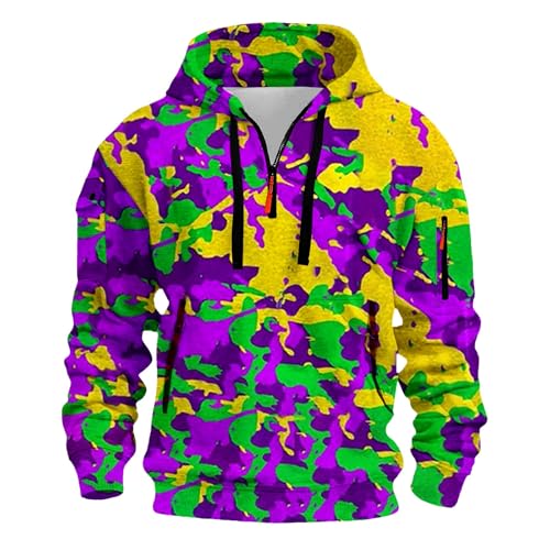 sdhienbb carneval Herren Hooded Sweat Classic Kapuzen-Sweat Herren Sweat Hood Pls Kapuzenpullover Kapuzenjacke Herren gefüttert faschingskostüme Langarmshirt Herren 3XL Karneval Dekoration Party von sdhienbb