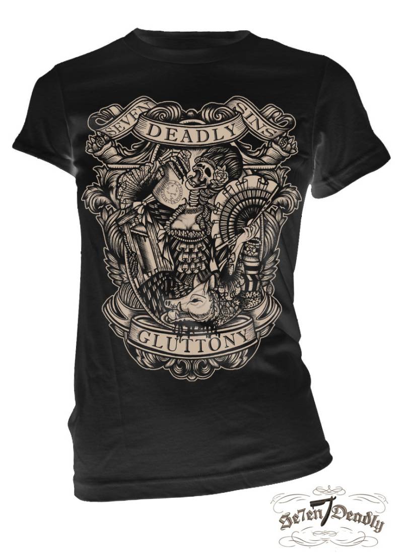 Frauen Völlerei T-Shirt von se7enDeadly