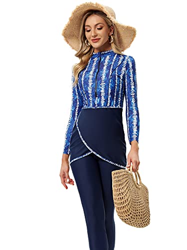 seafanny Damen 3-teilige muslimische Bademode Full Cover Hijab Burkini Modest Badeanzug M(38) von seafanny